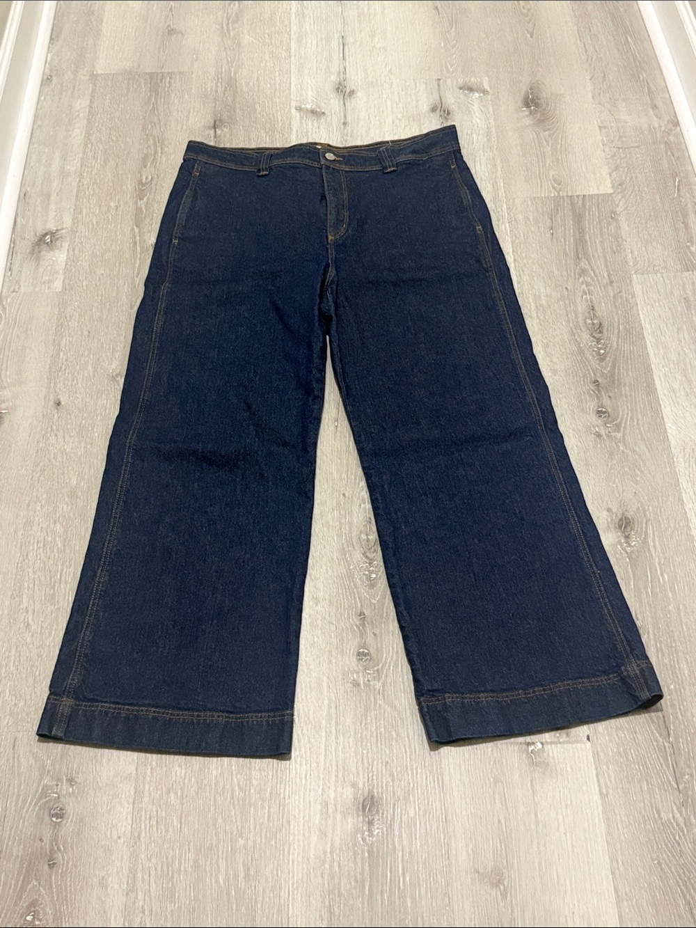 LOFT Dark Indigo Wide-Leg Jeans